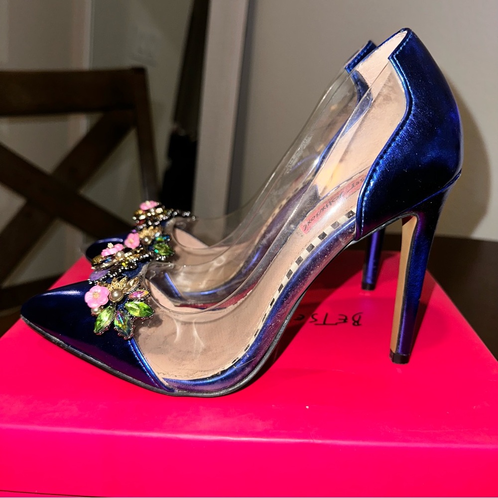 SOLD! Betsey Johnson Jane Blue Heels